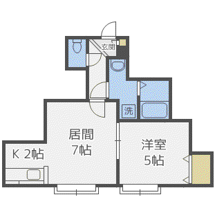 ヴェローチェ(1LDK/2階)の間取り写真