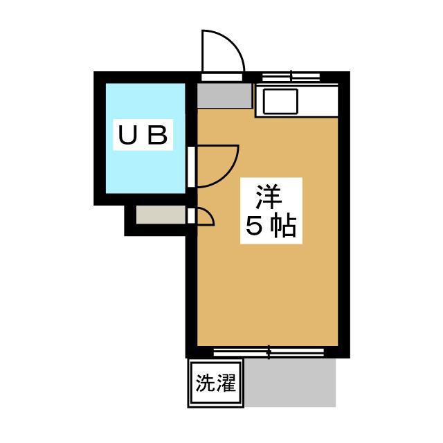 ユエ・ヴィ・調布(ワンルーム/1階)の間取り写真