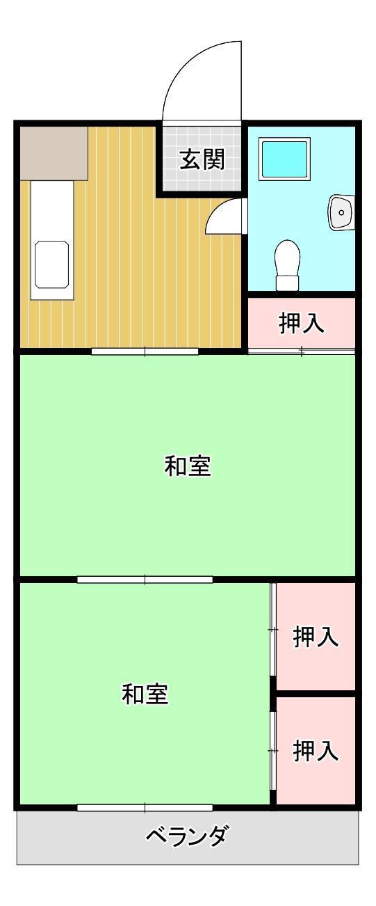 メゾン・ド・中島(2K/4階)の間取り写真