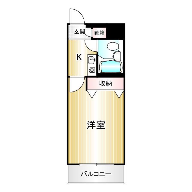 セルベコート下高井戸(1K/1階)の間取り写真