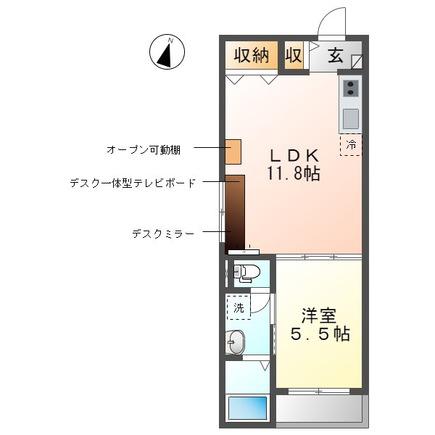 ステラ・デーア(1LDK/3階)の間取り写真