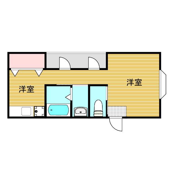 上新庄SEVIN CHERIE(1K/4階)の間取り写真