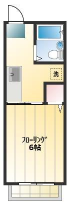 シティハイムパーク(1K/1階)の間取り写真