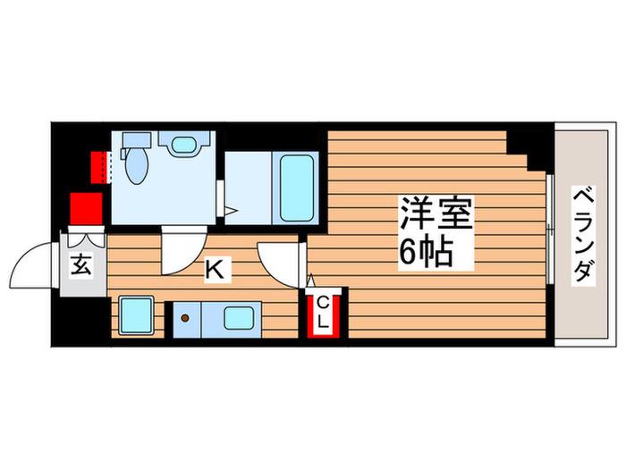 アーバンパーク妙典(1K/1階)の間取り写真