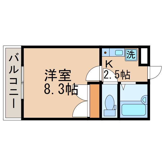 リッチモンド栗林公園南(1K/1階)の間取り写真