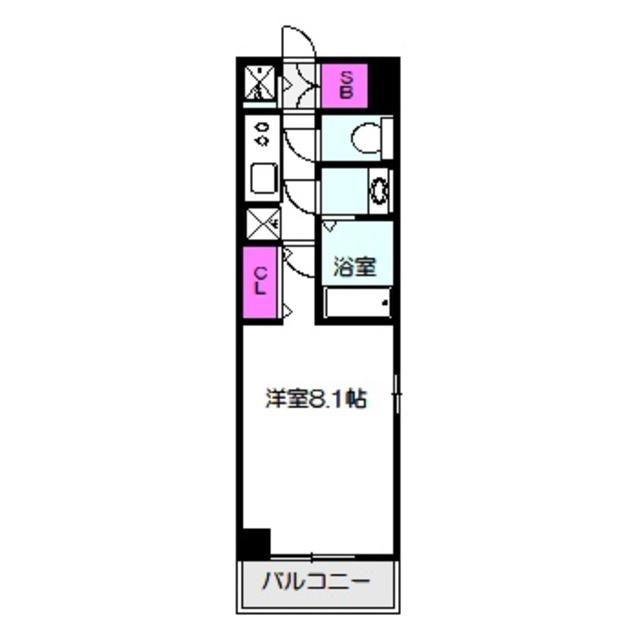 LASANTE京橋(1K/12階)の間取り写真
