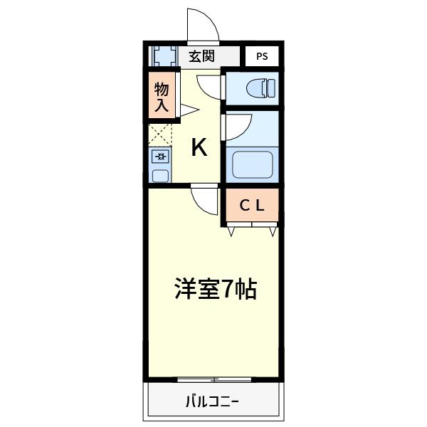 SUCCESS 52(1K/4階)の間取り写真