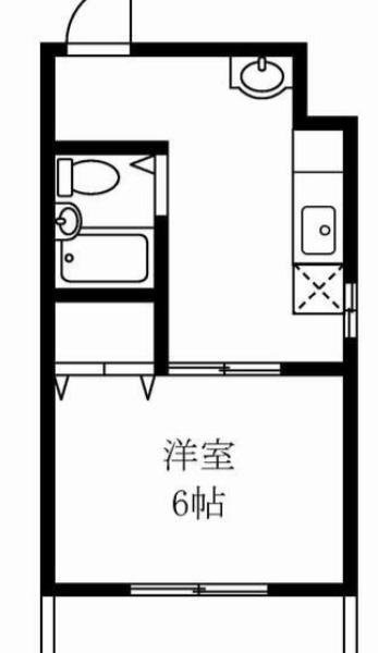 びる・いしだいらI(1K/1階)の間取り写真
