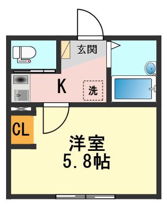 MAISONBUDDY(1K/3階)の間取り写真