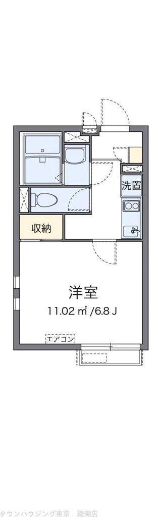 クレイノGRAN SEED(1K/3階)の間取り写真