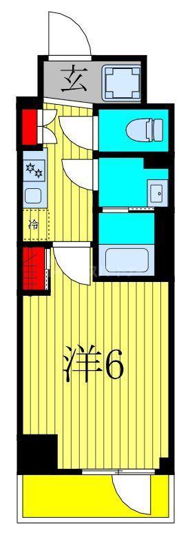 S-RESIDENCE本中山ALORIA(1K/2階)の間取り写真