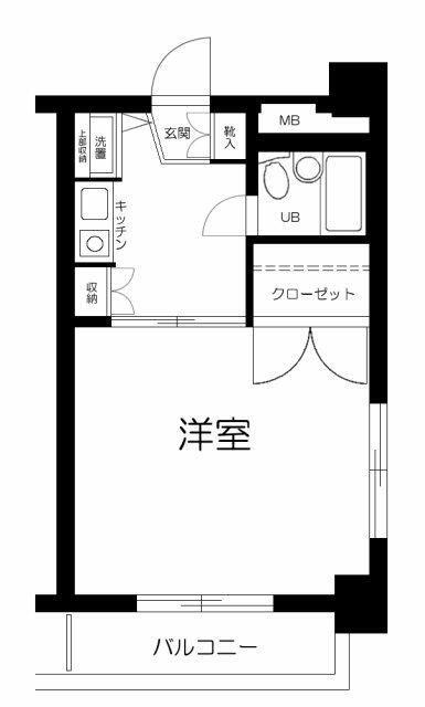 ビッグヴァンステイツ伊勢佐木南第2(1K/8階)の間取り写真