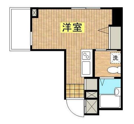 カージェ五反田(ワンルーム/4階)の間取り写真