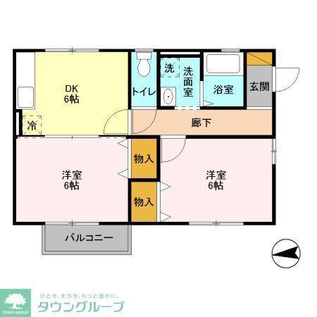 ハックベリーII(ワンルーム/3階)の間取り写真