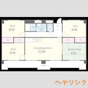 ドミール幸心(4LDK/4階)の間取り写真