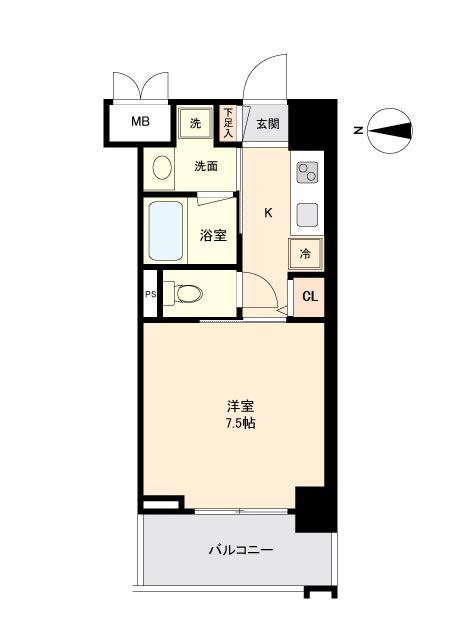 プライマル板橋本町(1K/2階)の間取り写真