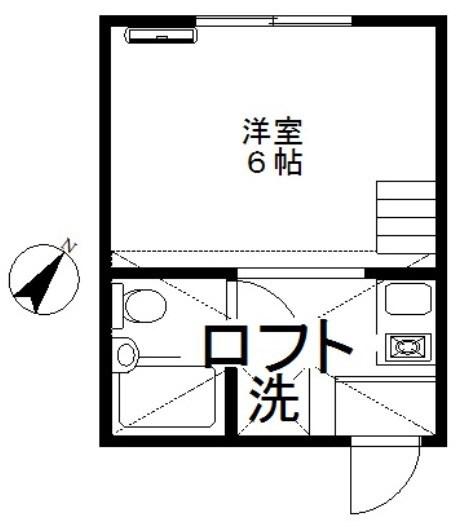 カネコアパート(ワンルーム/1階)の間取り写真