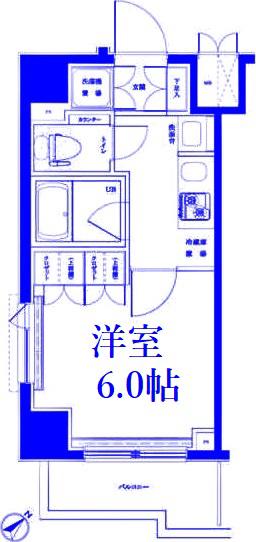 ルーブル横濱反町(1K/10階)の間取り写真