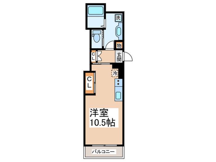 パステル八芳(ワンルーム/3階)の間取り写真