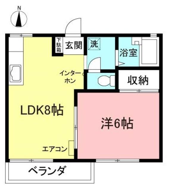 サンライトII(1LDK/1階)の間取り写真