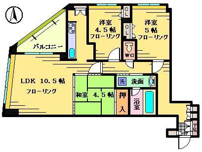 プリムローズ王子飛鳥山(3LDK/8階)の間取り写真