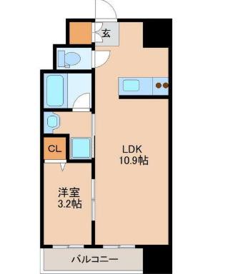 バリューエクセ(1LDK/7階)の間取り写真