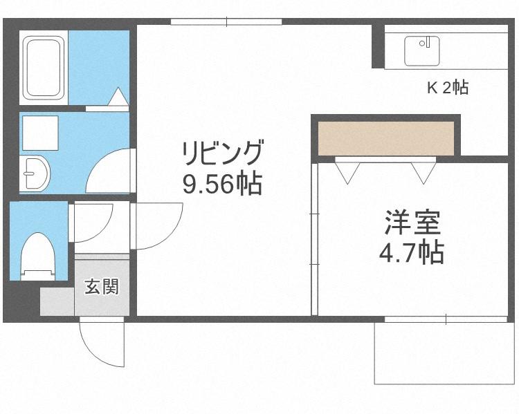 SORTE135(1LDK/2階)の間取り写真