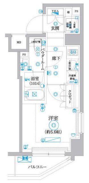 セジョリ横浜鶴見III(1K/6階)の間取り写真