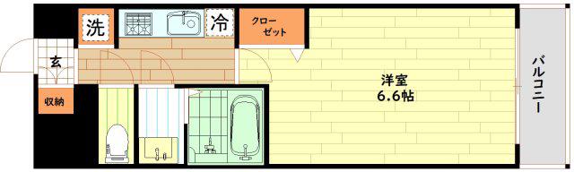 プレサンス西中島南方セレスト(1K/2階)の間取り写真