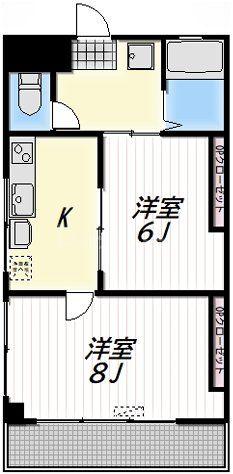 QUANT(2K/3階)の間取り写真