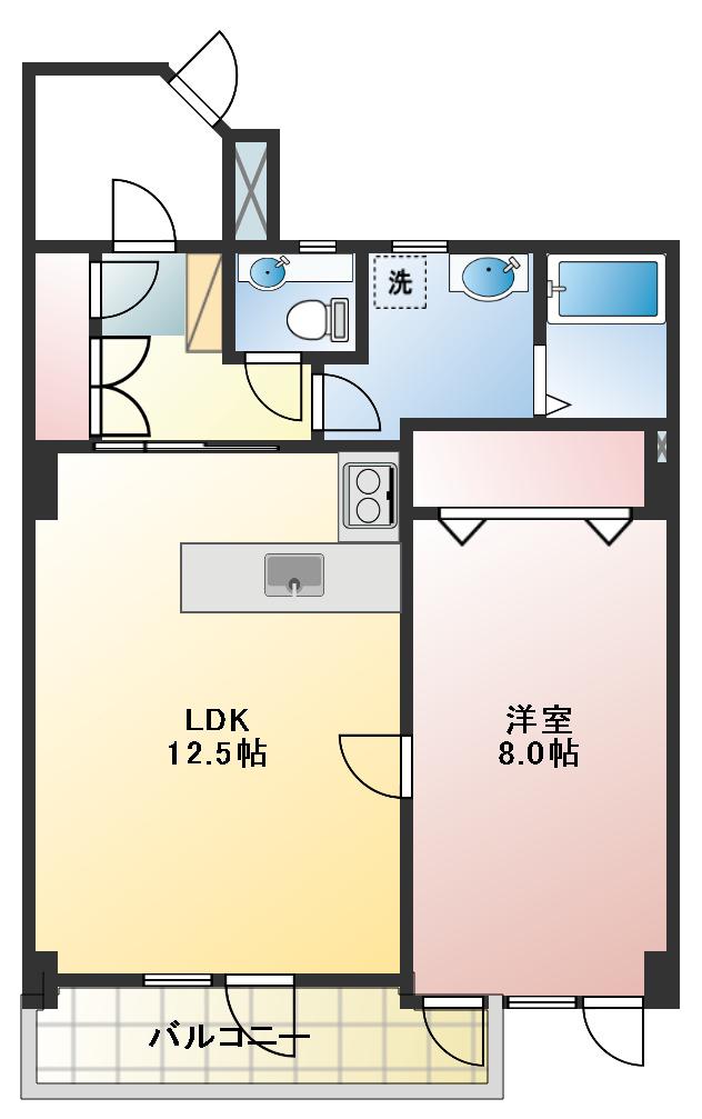 フラックス永福(1LDK/5階)の間取り写真