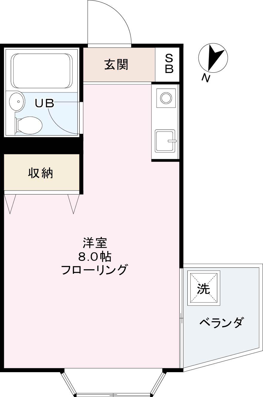 レジェンド参宮橋(ワンルーム/1階)の間取り写真
