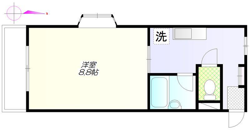 シャトー阿佐ヶ谷(1K/2階)の間取り写真