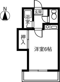 LIVEXV・B(ワンルーム/1階)の間取り写真