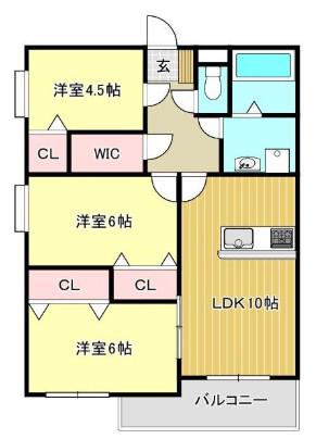 レアールマンションラピス(3SDK/2階)の間取り写真