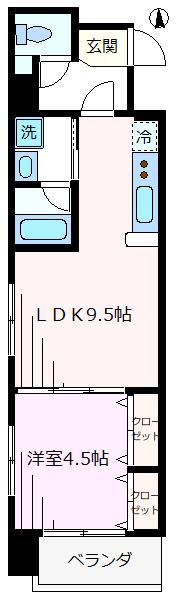 コーシン・ガーデン(1LDK/2階)の間取り写真