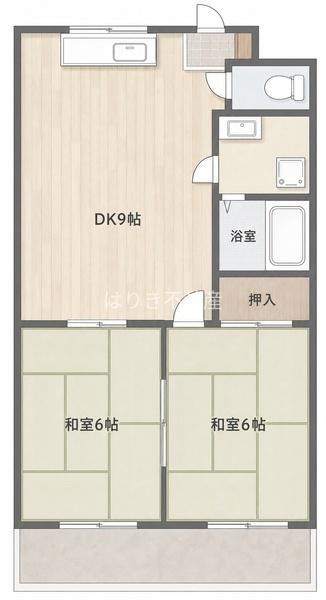 グレースハイム(2LDK/1階)の間取り写真