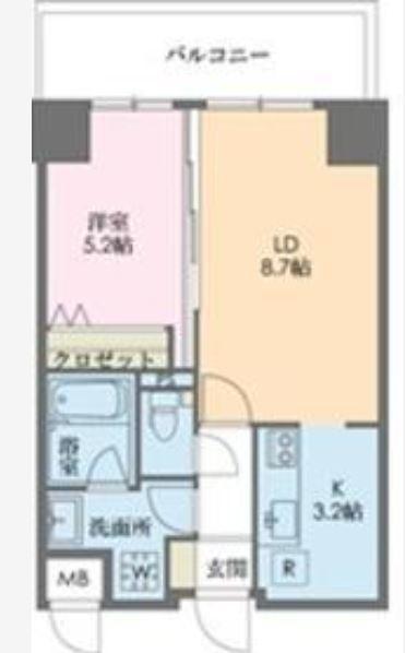 シャンティ住吉(1LDK/2階)の間取り写真