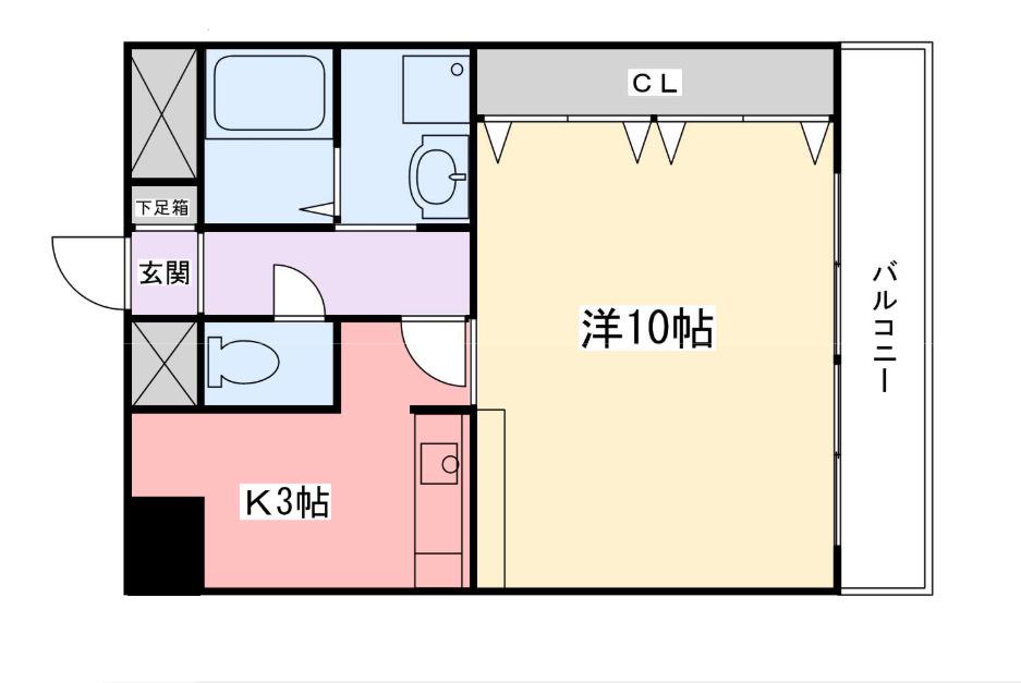 東今宿中村コーポI(1K/2階)の間取り写真