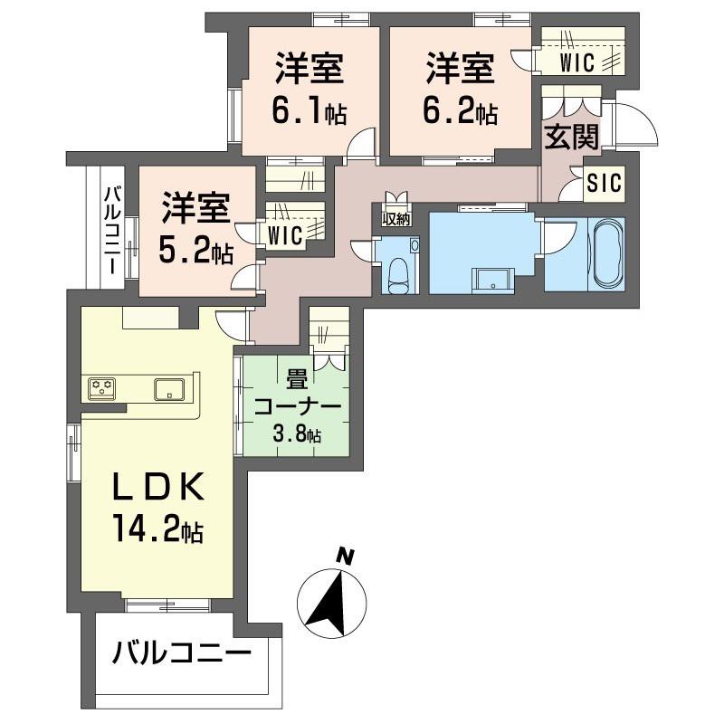 アルフェリーチェSHM(4LDK/2階)の間取り写真