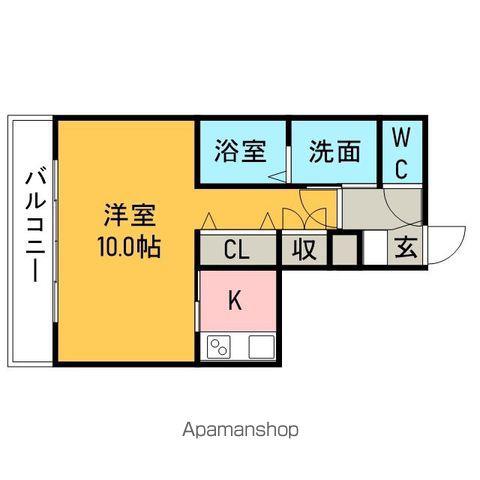ヴィータ(1K/1階)の間取り写真