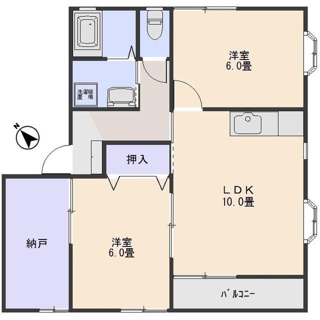 レジデンス昴(2SLDK/1階)の間取り写真