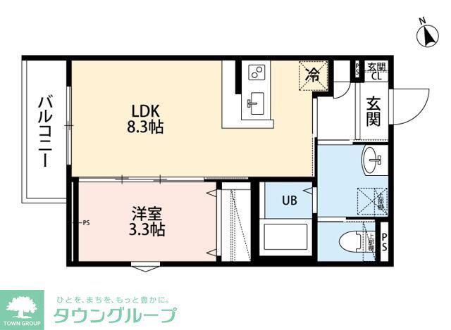 QUALIA KITAKASHIWA(1LDK/2階)の間取り写真