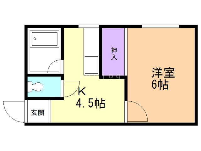FEEL FINE OKUNO(1K/1階)の間取り写真