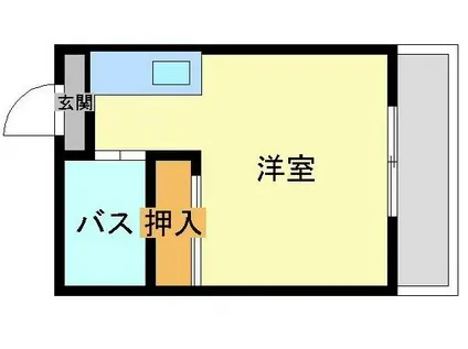 Rビル(ワンルーム/3階)の間取り写真