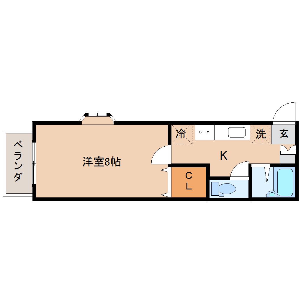 エクセレントスクエアー(1K/1階)の間取り写真