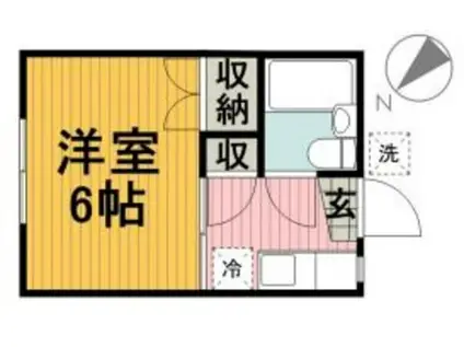 松見サンハイツ(1K/1階)の間取り写真