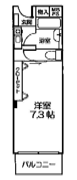 ラヴィータ箕面(1K/3階)の間取り写真