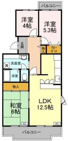 グレースソシア(3LDK/2階)の間取り写真