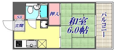 3Mドリームハイツ(1K/3階)の間取り写真